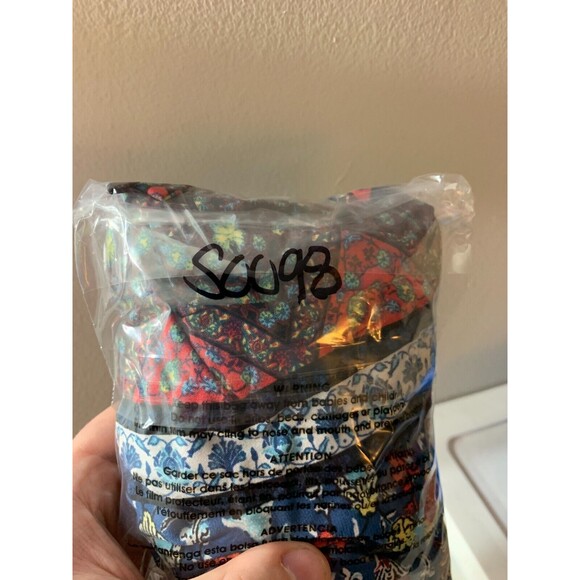 Women's Small (S) Fever Cold Shoulder Colorful Floral Blue Orange Red Blouse Top - Picture 16 of 16